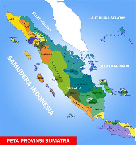 Batas wilayah pulau sumatra  Provinsi Kepulauan Riau terdiri ata 5 kabupaten dan 2 kota